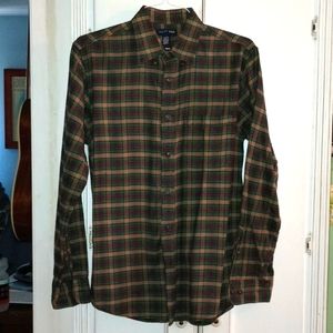 Plaid flannel shirt 100% cotton